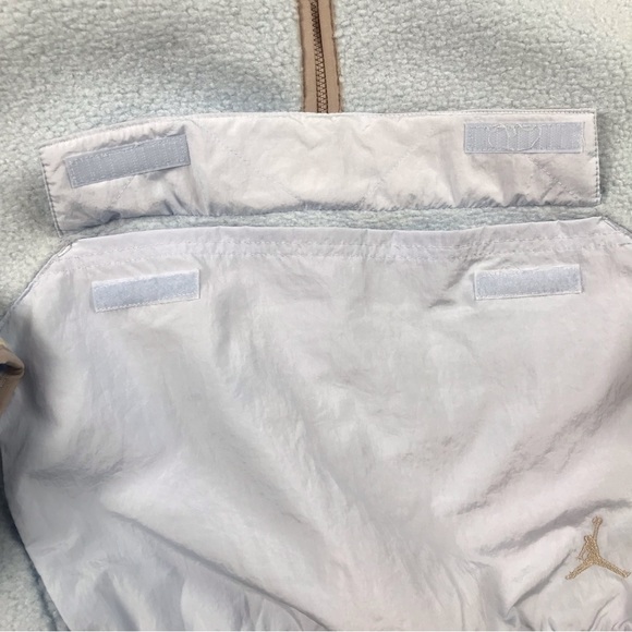 Air Jordan Women’s 1/2 Zip Light Blue Hooded Fleece Sherpa Jacket DJ2726-010 NEW - Picture 5 of 9